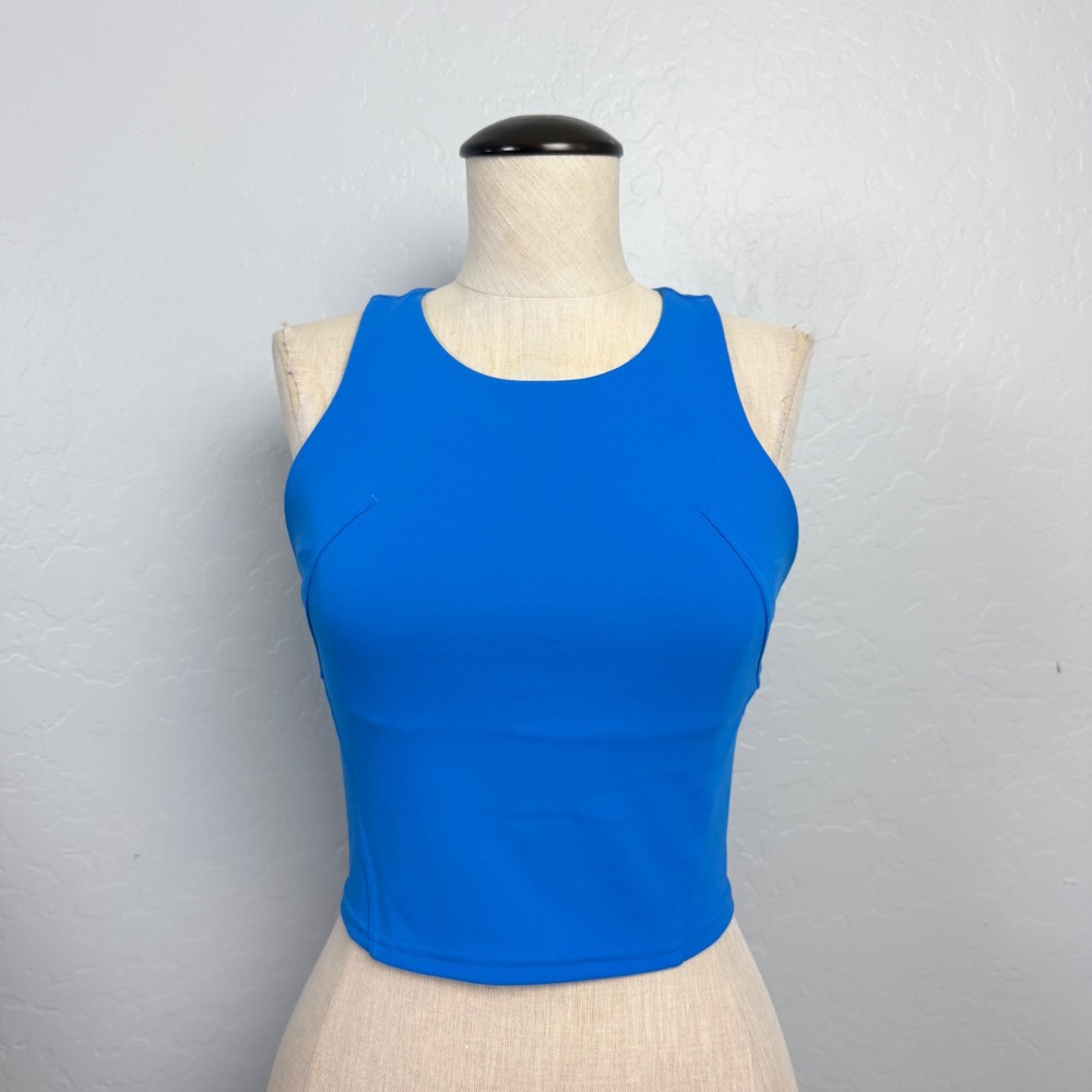 Lululemon Invigorate Training Tank Top Blue Size 6 High Neck Racerback